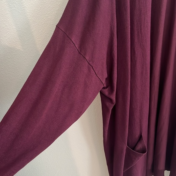 Cato NWT Elderberry Lightweight Open Knit Cardigan 26/28 | Lagenlook Minimalist - Picture 5 of 7